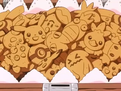 Galletas con formas de varios Pokémon.