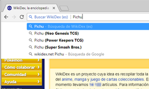 ¡Ya puedes buscar en WikiDex! Teclea wikidex, pulsa TAB, escribe lo que quieras buscar y pulsa enter.