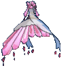 Imagen posterior de Mega-Diancie en Pokémon Rubí Omega, Pokémon Zafiro Alfa, Pokémon Sol, Pokémon Luna, Pokémon Ultrasol y Pokémon Ultraluna
