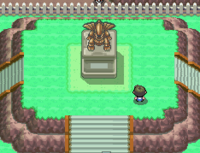 Estatua de la unión del Espacio y Tiempo en Pokémon Diamante, Perla y Platino.