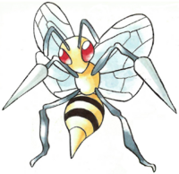 Beedrill en Pokémon Rojo y Verde.
