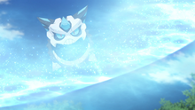 Mega-Glalie usando Frío Extremo/Frío Polar.