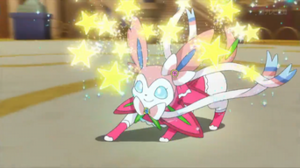 Sylveon de Serena usando rapidez.