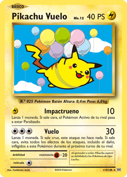 Archivo:Pikachu Vuelo (Evoluciones TCG).png