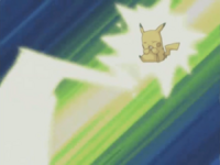 Pikachu usando Rayo.