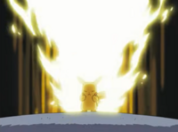 Pikachu usando trueno.