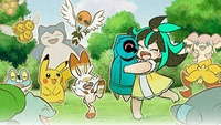 Profesora Ósfora de niña jugando con los Pokémon.
