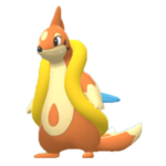 Imagen de Floatzel hembra en Pokémon Diamante Brillante y Pokémon Perla Reluciente