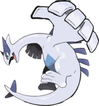 Lugia en la carátula de Pokémon Plata SoulSilver.