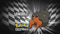 Dwebble en el segmento "¿Quién es ese Pokémon?/¿Cuál es este Pokémon?"
