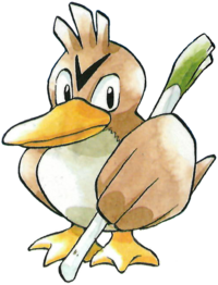 Farfetch’d en Pokémon Rojo y Verde.