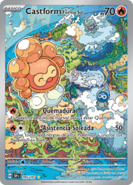 El ataque Quemadura de Castform Forma Sol deja al rival Quemado.