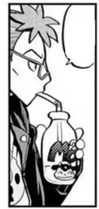 Olivier tomando una leche Mu-mu