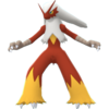 Imagen de Blaziken variocolor hembra en Pokémon Diamante Brillante y Pokémon Perla Reluciente