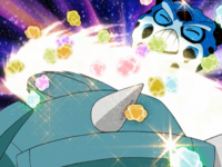 Metang usando puño meteoro.