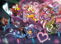 Ariana en el Artwork de los Concurso Pokémon.