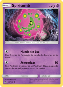 Carta de Spiritomb