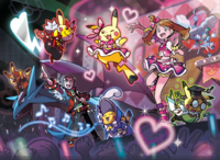 Ariana en el artwork de los Concursos Pokémon.