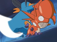 Swampert usando cola férrea.