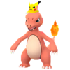 Charmeleon con gorro de Pikachu