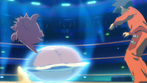 Blastoise de Neesha usando Giro Rápido en la P20.