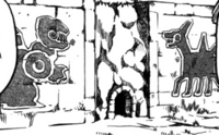 Mural de Dialga y Palkia en el manga Pocket Monsters Special.