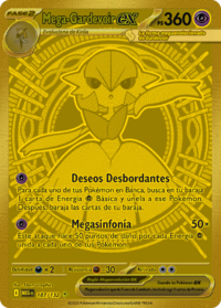 Ejemplo de una carta de rareza Rara Híper Mega, Mega-Gardevoir ex