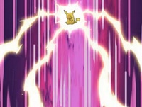 Pikachu usando rayo.