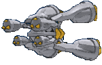 Imagen posterior de Mega-Metagross variocolor en Pokémon Rubí Omega, Pokémon Zafiro Alfa, Pokémon Sol, Pokémon Luna, Pokémon Ultrasol y Pokémon Ultraluna