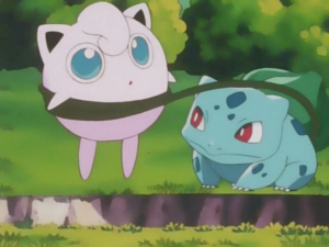 Bulbasaur usando látigo cepa.