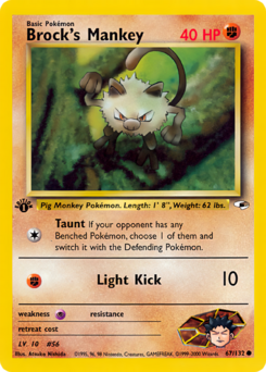 Carta de Brock's Mankey