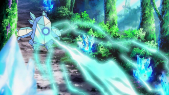Regice usando Rayo hielo