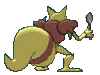 Imagen posterior de Kadabra variocolor hembra en Pokémon X, Pokémon Y, Pokémon Rubí Omega, Pokémon Zafiro Alfa, Pokémon Sol, Pokémon Luna, Pokémon Ultrasol y Pokémon Ultraluna