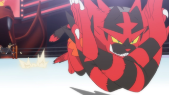 Incineroar usando tajo cruzado.