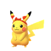 Pikachu con lazo de May-Aura