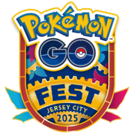 Logo del Festival de Pokémon GO 2025 en Ciudad de Jersey.