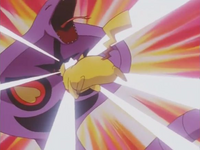 Pikachu usando ataque rápido.