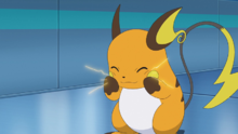 Raichu de Goh usando moflete estático.