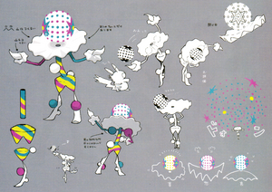 Bocetos del diseño de Blacephalon