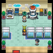 Laboratorio del Profesor Elm en Pokémon Oro HeartGold y Plata SoulSilver.