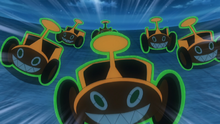 Rotom usando Doble Equipo.