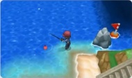 Kalm pescando en la playa.