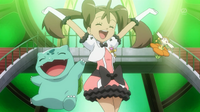 Triunfando en la segunda actuación Shauna/Xana es la ganadora del Gran espectáculo Pokémon.