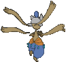 Imagen posterior de Mega-Medicham variocolor en Pokémon X, Pokémon Y, Pokémon Rubí Omega, Pokémon Zafiro Alfa, Pokémon Sol, Pokémon Luna, Pokémon Ultrasol y Pokémon Ultraluna