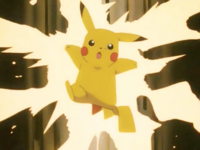 Pikachu usando rayo.