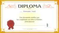 Diploma de completar la Pokédex en Pokémon Espada y Pokémon Escudo.