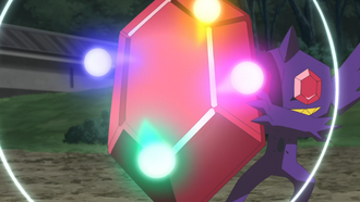 Mega-Sableye de Ult/Unai usando Plantilla:Rayo de Confusión.