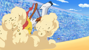 Infernape de Ash usando Excavar.