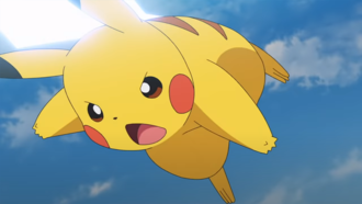 Pikachu de Ash usando cola de hierro/cola férrea.
