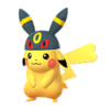 Pikachu con gorro de Umbreon